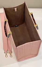 Fendi Sunshine Medium Pink Leather Shopper 35x31x17cm - 5