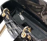 Dior Lady Black Patent My ABC Bag 20x16.5x8cm - 3