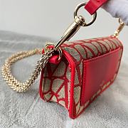 Valentino Small Loco Toile Iconographe Red Shoulder Bag 20x11x5cm - 5