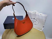 Prada Leather Shoulder Bag Berry 26x17x4.5cm - 3