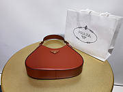 Prada Leather Shoulder Bag Berry 26x17x4.5cm - 2