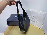 Prada Leather Shoulder Bag Black 26x17x4.5cm - 3