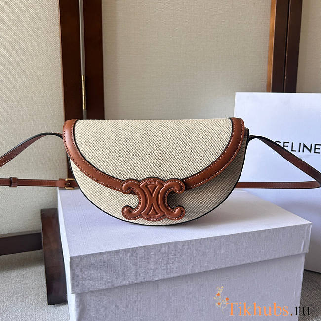 Celine Besace Cuir Triomphe Tan 23x13.5x6cm - 1