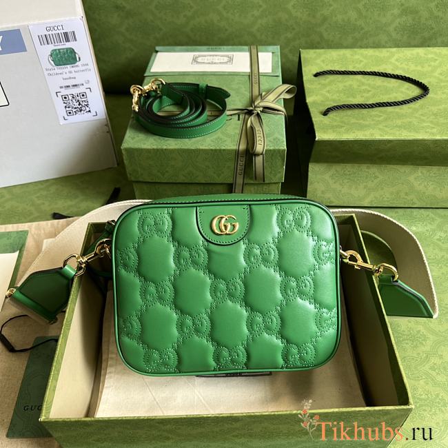 Gucci Matelassé Small Green Bag 21.5 x 17 x 7.5 cm - 1