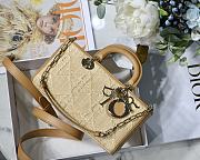 Dior Medium Lady D-joy Bag Natural Cannage Raffia 26 x 13.5 x 5 cm - 1