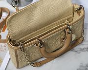 Dior Medium Lady D-joy Bag Natural Cannage Raffia 26 x 13.5 x 5 cm - 2