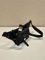 Prada Re-Nylon and Saffiano Leather Black 16x20x2.5cm - 2