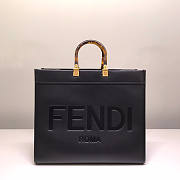 Fendi Sunshine Large Black Leather Shopper 40.5x21.5x35cm - 1