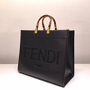 Fendi Sunshine Large Black Leather Shopper 40.5x21.5x35cm - 6