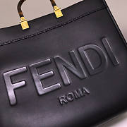 Fendi Sunshine Large Black Leather Shopper 40.5x21.5x35cm - 4