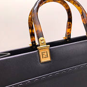 Fendi Sunshine Large Black Leather Shopper 40.5x21.5x35cm - 2