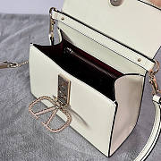 Valentino Small Vsling Grainy Calfskin White Handbag 22x17x9cm - 6