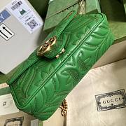 Adidas x Gucci GG Marmont Small Shoulder Bag Green 26x15x7cm - 6