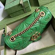 Adidas x Gucci GG Marmont Small Shoulder Bag Green 26x15x7cm - 3