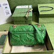 Adidas x Gucci GG Marmont Small Shoulder Bag Green 26x15x7cm - 2