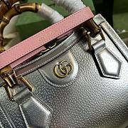 Gucci Diana Mini Tote Bag Silver 20x16x10cm - 3