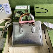 Gucci Diana Small Tote Bag Silver 27x24x11cm - 3