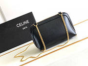 Celine Clutch On Chain Cuir Triomphe Smooth Black 16x11x8cm - 5