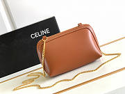 Celine Clutch On Chain Cuir Triomphe Smooth Tan 16x11x8cm - 6