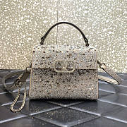 Valentino Vsling Sparkling Embroidery Gradient Grey 19x13x9cm - 1