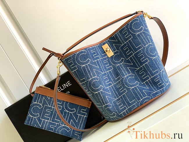 Celine Bucket 16 Denim Blue 23x25x23cm - 1