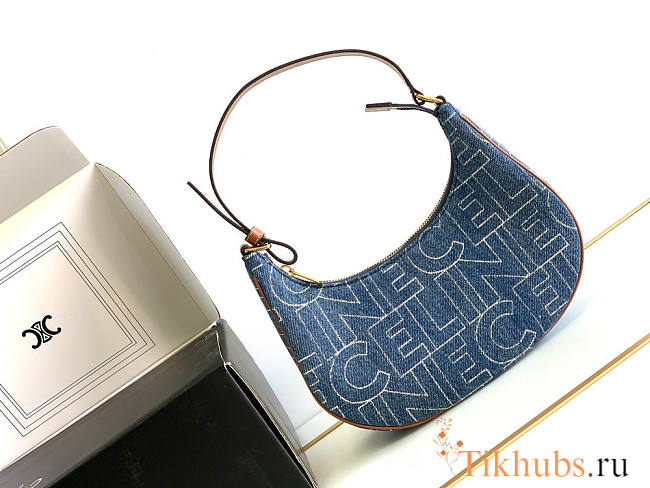 Celine Ava Bag In Denim Blue 23x13.5x6cm - 1