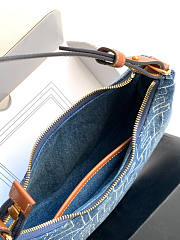 Celine Ava Bag In Denim Blue 23x13.5x6cm - 5