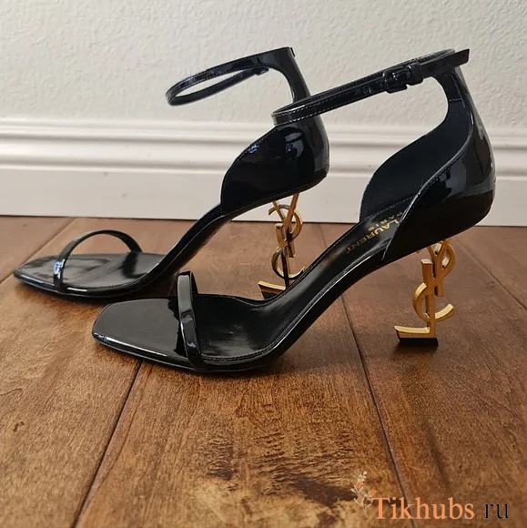 YSL Opyum Heels Patent Leather Black Heel 10cm - 1