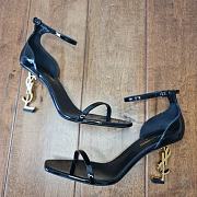 YSL Opyum Heels Patent Leather Black Heel 10cm - 4