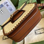 Gucci Horsebit Raffia Shoulder Bag 25x18x8cm - 5