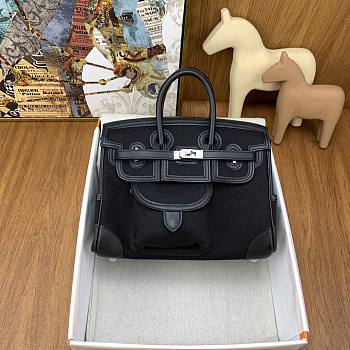 Hermes Birkin Cargo Black Silver 25cm