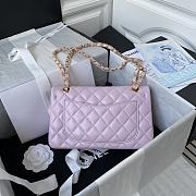 Chanel Flap Bag Lambskin Light Pink Gold 23cm - 5