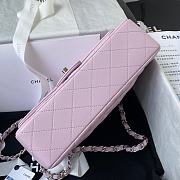 Chanel Flap Bag Lambskin Light Pink Silver 23cm - 5