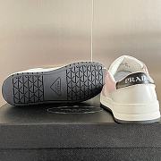 Prada District Perforated Leather Sneakers White Pink  - 2