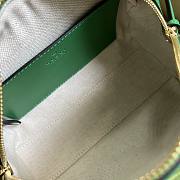 Gucci Matelassé Leather Top Handle Bag Green 19x13x11cm - 6