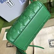 Gucci Matelassé Leather Top Handle Bag Green 19x13x11cm - 3