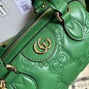 Gucci Matelassé Leather Top Handle Bag Green 19x13x11cm - 2