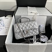 Chanel Top Handle Silver Caviar 20x12x6cm - 1