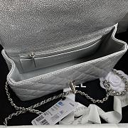 Chanel Top Handle Silver Caviar 20x12x6cm - 4