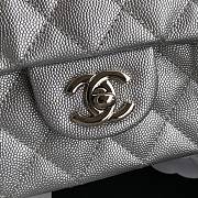 Chanel Top Handle Silver Caviar 20x12x6cm - 2