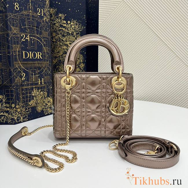 Dior Lady Mini Lambskin Gold 17cm - 1