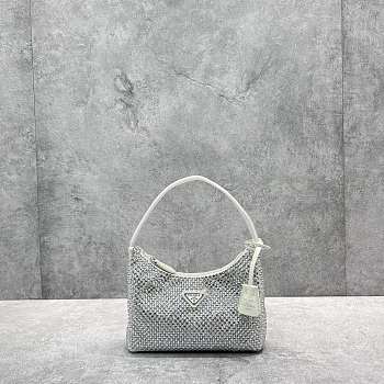 Prada Re-edition Satin White 22x17x6cm