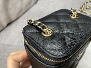 Chanel Vanity Box Black Bag Caviar 8.5x11x7cm - 6