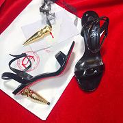 Christian Louboutin Lip Queen Patent Red Sole Sandals Heel 8.5cm - 3