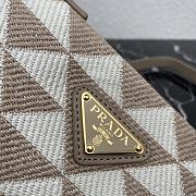 Prada Embroidered Fabric Mini Bag Beige 14x6.5cm - 4