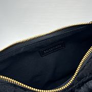 Balenciaga Le Cagole XS Shoulder Bag Black Velvet 26x16x9.9cm - 3