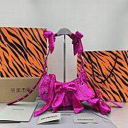 Balenciaga Le Cagole XS Shoulder Bag Pink Velvet 26x16x9.9cm - 1