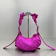 Balenciaga Le Cagole XS Shoulder Bag Pink Velvet 26x16x9.9cm - 6