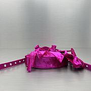 Balenciaga Le Cagole XS Shoulder Bag Pink Velvet 26x16x9.9cm - 5