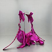 Balenciaga Le Cagole XS Shoulder Bag Pink Velvet 26x16x9.9cm - 4